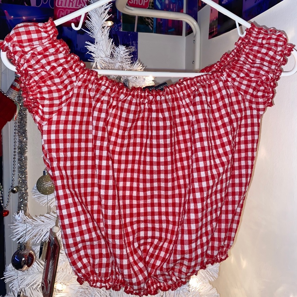 Brandy plaid crop top